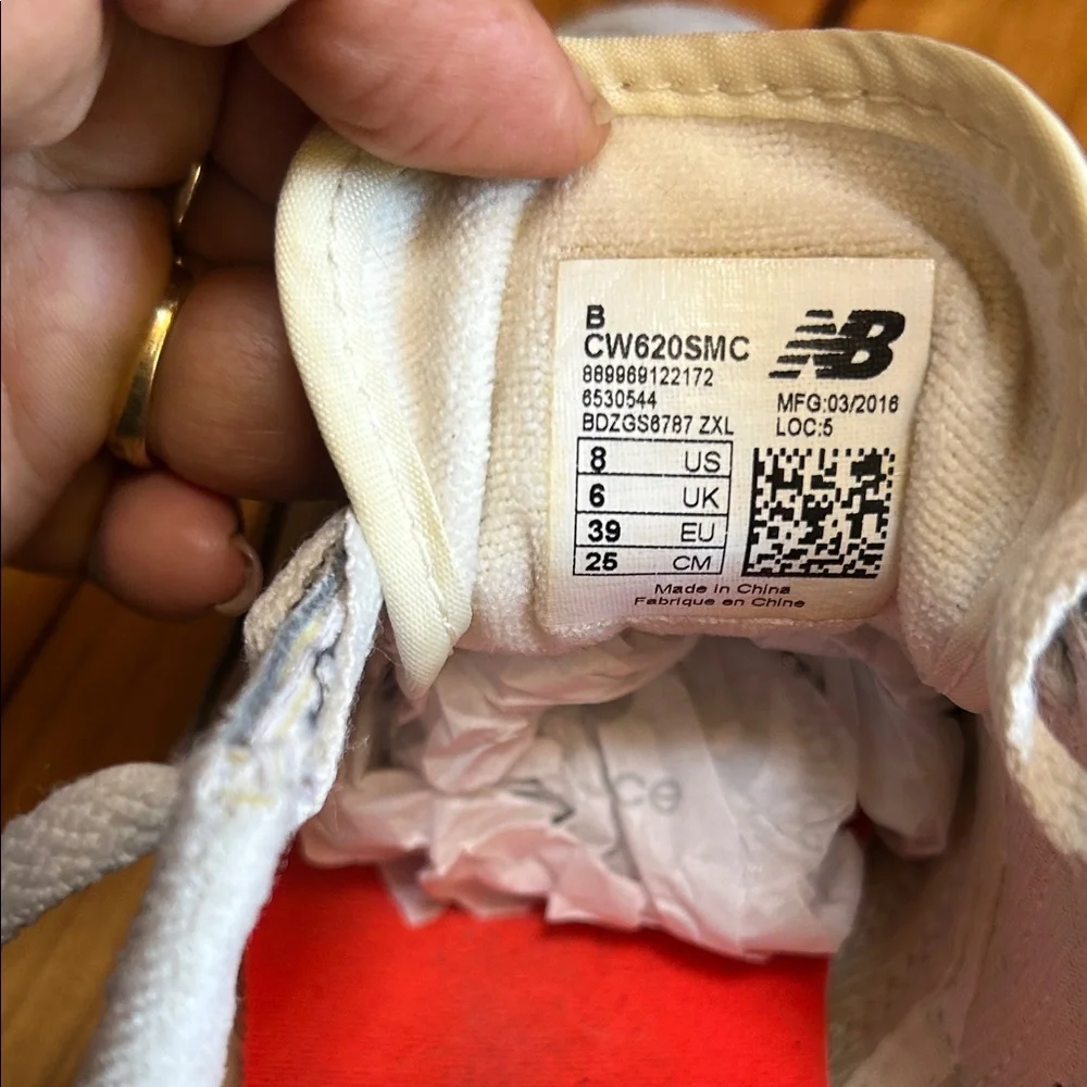New Balance Gray Suede Sneakers with Light Blue Logo